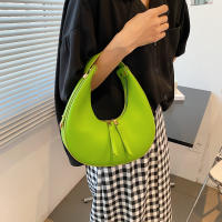 Bolso tote de moda para mujeres Bolso de lujo de medio cuarto Luna bolso de hombro de marca para damas Bolso de axila de cuero PU y monedero - details 19