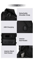 Mochila de Camping USB Grande Bolsa de Viaje para Deportes al Aire Libre - details 3