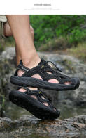 Sandalias de Cuero de Vaca Casuales de Gran Tamaño Zapatos de Playa de Verano para Hombres - details 21
