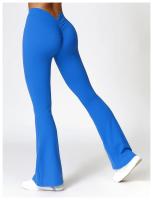 Pantalones de Yoga con Flecos en Forma de V para Mujeres Leggings de Cintura Alta y Pierna Ancha para Gimnasio y Deportes Pantalones de Baile - details 12