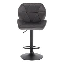 Silla de Bar de Terciopelo Ajustable con Vólante Base de Pie de Acero con Levantamiento de Gas para Desayuno y Comedor - details 1