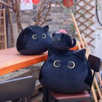 Muñeco de peluche de gato negro para niña, juguete pequeño con colgante, almohada, cojín, regalo, 10/30CM - details 1
