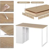 Ordenador, 120x60cm, Mesa Escritorio, Estructura de Acero, Roble - details 3