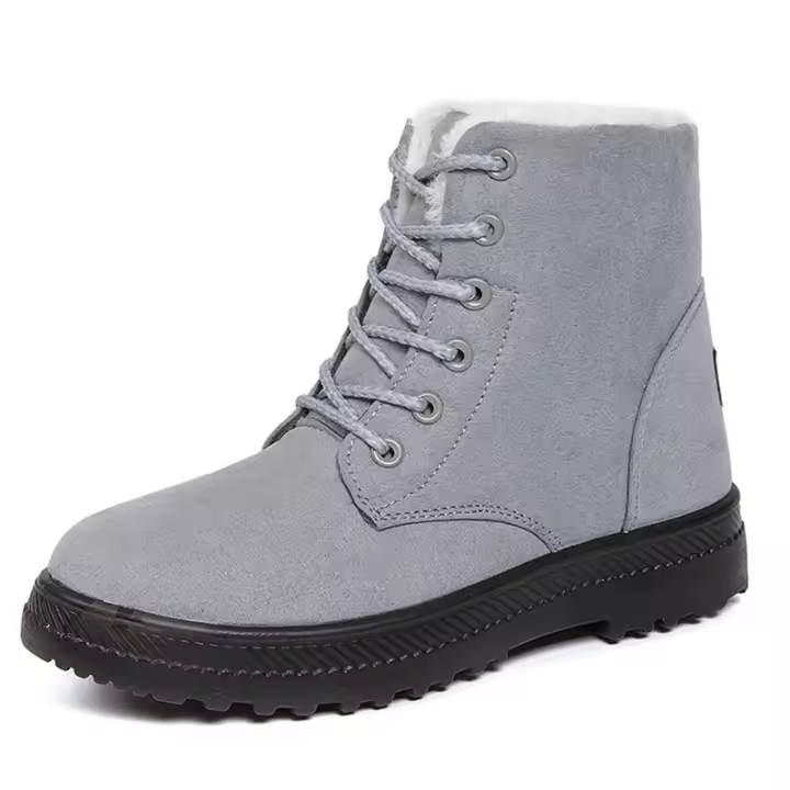 Botas de plataforma de felpa para mujer, zapatos planos para mantener el calor, invierno - 1