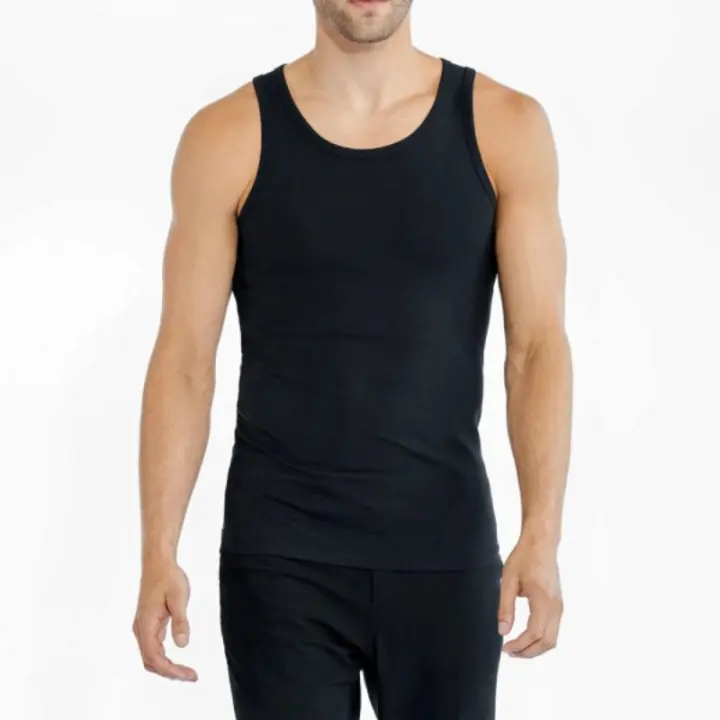 Camiseta Tirantes Clásico Algodón Hombre - Suave Algodón - Tejido Canalé - Comfort Adecuado - 1