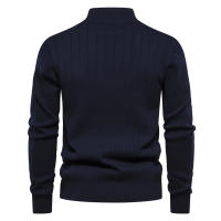 Suéter de alta calidad para hombre, suéter de color sólido medio cremallera, nuevo estilo de otoño e invierno 24. - details 6