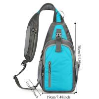 Bolso de hombro deportivo informal para hombre y mujer, bolsa de pecho multifuncional impermeable, correa ajustable, riñonera cruzada duradera - details 0