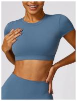 Camiseta de Yoga de Corte Corto de Verano Top de Deportivo de Nylon para Mujeres - details 4