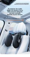 Almohada cervical para coche de 3 ejes |   Ganchos Dobles + Memoria Ortopédica |   Soporte Lumbar Ajustable |   Diseño Lateral para Dormir |   Universal para todos los coches |   Miravia España" - details 0
