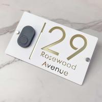Placa de Dirección de Casa Moderna de Acrílico Gris Brillante Personalizada para Decoración de Pared Ideal para Meubles y Hardware - details 24