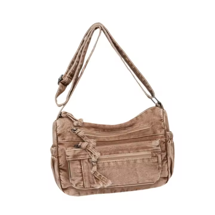 Bolso de hombro de mezclilla, bolso de mano versátil para mujeres, viajes diarios, compras, vacaciones - 1