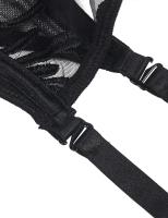 Camisola de lencería negra transparente, tirantes bordados, pijama sexy de talla grande con liga de malla y mujer - details 3