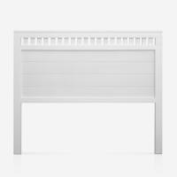 Cabecero Bora para Cama de 150 Fabricado en Madera Maciza de Pino insigni Acabado Blanco Satinado - details 0