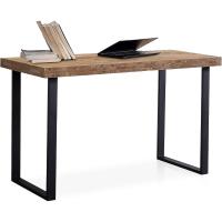Mesa de estudio, escritorio o despacho, mesa de oficina, color madera salvaje y blanco, medidas: 120 cm (largo) x 60 cm (ancho) x 73 cm (alto) - details 6