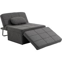 Silla de Dormir Conversible con 5 Posiciones de Retirada Reposacabezas para Salón Carga de 200kg - details 0