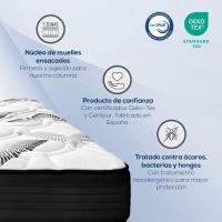 Colchón Híbrido Viscoelástico Eco Box Núcleo de Almohadillas Ensacadas, ComodidadÓptima, Firmeza Intermedia, Antiácaros Antibacteriano, Hipoalergénico 90 x 190 - details 6