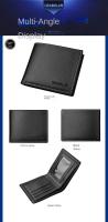 Billetera de cuero casual para hombres, billetera corta para adelgazar, plegable, clip de tarjeta juvenil - details 10