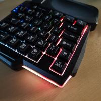K5 teclado de una sola mano deslumbrar color sensación mecánica periféricos informáticos convertidor de pollo teclado de juegos se aplica - details 10