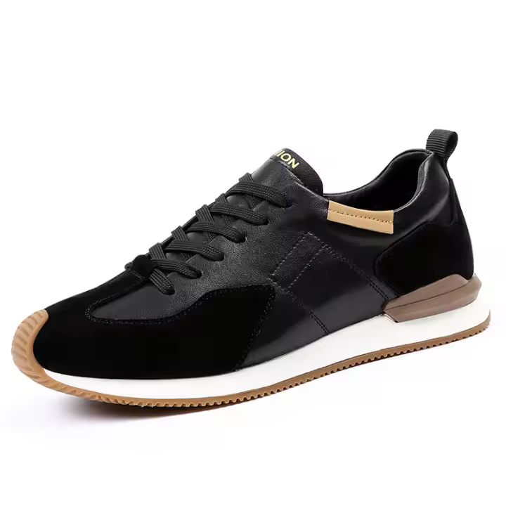 Zapatos casuales de hombre, zapatos blancos pequeños de cuero, zapatos versátiles para niños, zapatos Forrest Gump - 1