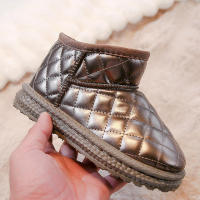 Botas térmicas para niños y niñas, botines de nieve antideslizantes, cálidos y gruesos, de felpa, a cuadros, para otoño e invierno, 2024 - details 11