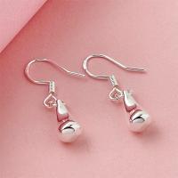 Pendientes ondulados chapados en plata, joyería de moda femenina, estilo minimalista, regalo de Navidad. - details 8