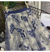 Falda Floral Bordada para Mujer Material de Algodón Certificado CE - details 3