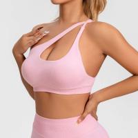 Sujetador deportivo asimétrico para mujer, Top de gimnasio con soporte alto, cuello Halter, espalda descubierta, Fitness, velocidad, Activewaer, entrenamiento, ropa interior sin costuras - details 11