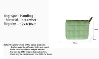 Cartera corta de cuero PU a cuadros para mujer, tarjetero multicapa, monedero pequeño con cremallera - details 0