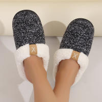 Fregona de algodón cálida y antideslizante de invierno, pantuflas de algodón grueso y terciopelo para el hogar - details 4