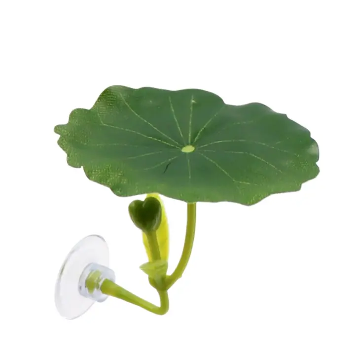 Hamaca de hoja verde para peces Betta, decoración segura para acuario reductora de estrés con ventosa para decoración de plantas falsas, 1 ud. - 1