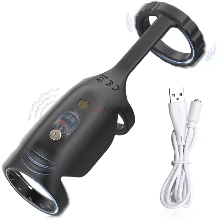 Empaque privado Anillo vibrador sexy para hombres Retraso de la eyaculación Masajeador masculino Estimulación del punto G del clítoris Juguetes sexuales para parejas - 1