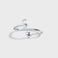 Anillos de Letras para mujer, Plata de Ley 925, A-Z, Iniciales apilables de Nombre, Anillo Abierto con Talla Ajustable - details 17