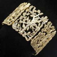 Brazalete Vintage de Hueco Ancho Pulsera Elástica de Moda en Color Oro - details 0