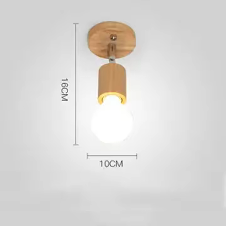 Luz de techo de madera maciza, accesorios de iluminación modernos y elegantes para sala de estar, dormitorio y balcón - 1