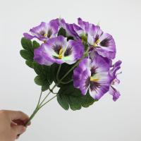 Conjunto de 6 Flores Artificiales Grandes Viola de Tres Colores para Exteriores, Interiores, Jardín, Decoración del Hogar, Festivales, Fiestas y Vacaciones - details 2
