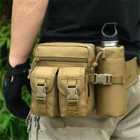 Piñonera táctica de nailon para hombre, teléfono con bolsa para botella de agua, deportes al aire libre, ejército, caza - details 1