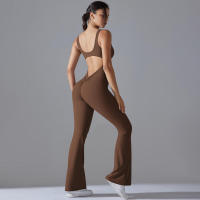 2025 Nueva Belleza ck Ropa de Entrenamiento Deportivo de Elevación de Melacotton de Una Pieza Pantalones Acampanados Yoga - details 6
