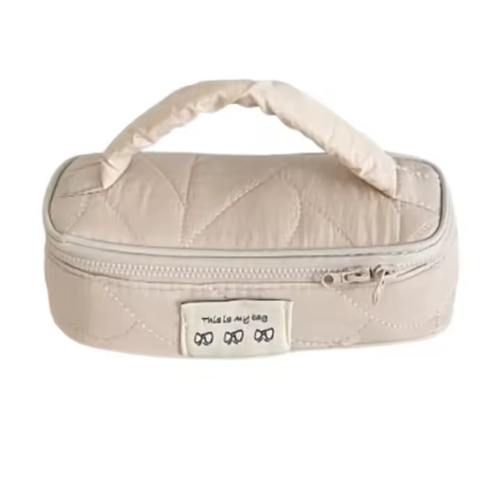 Bolsa de almacenamiento de cosméticos creativa para regalo, bolsa de maquillaje portátil INS con cremallera y asa, estuche de cosméticos para mujer - 1