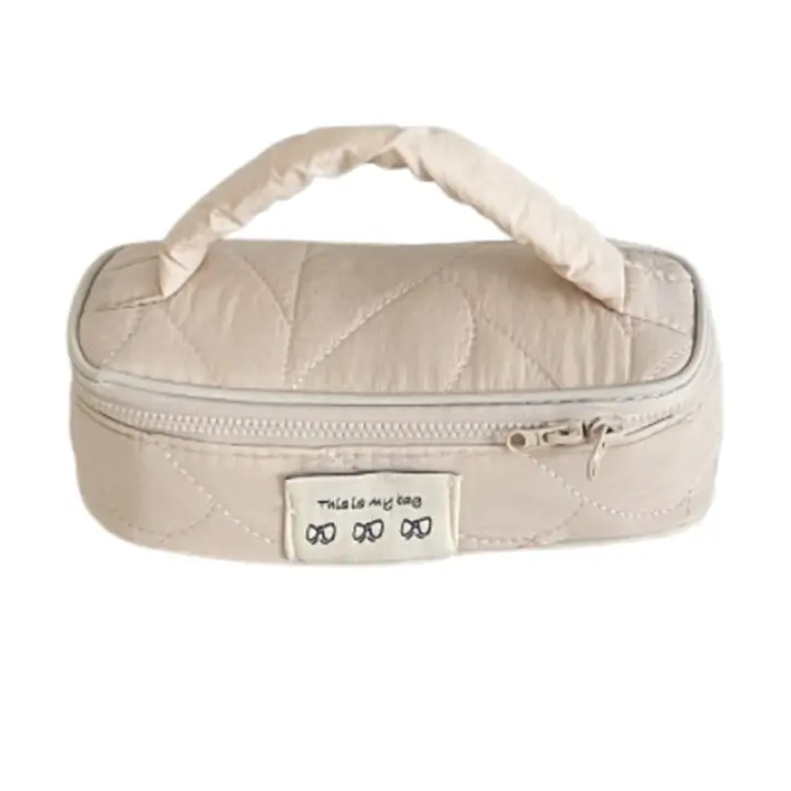 Bolsa de almacenamiento de cosméticos creativa para regalo, bolsa de maquillaje portátil INS con cremallera y asa, estuche de cosméticos para mujer - 1