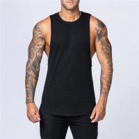 Ropa de gimnasio para hombre, camiseta sin mangas de algodón para Fitness de verano, camiseta sin mangas para correr y culturismo, chaleco muscular informal transpirable con cuello redondo - details 8