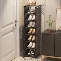 Organizador de zapatos de pared, estante estable que ahorra espacio para zapatillas y zapatos, gabinete de plástico apilable - details 0