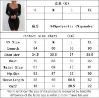 Vestidos de manga larga de punto para mujeres - details 0