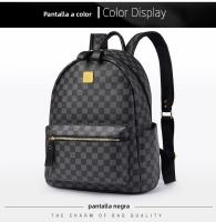 Mochila de gran capacidad para mujer, mochila pequeña versátil de cuero suave impermeable, bolsa de viaje al aire libre - details 19