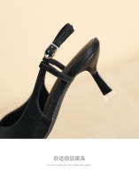 Zapatos de tacón de aguja con espalda hueca y punta de bolso de boca baja de nuevo estilo - details 6