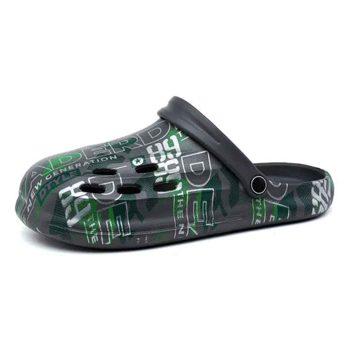Zuecos de jardín para hombre, zapatillas informales grises, sandalias ligeras sin cordones con parte superior transpirable - 1