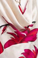 Ropa de mujer de estilo europeo y americano, estampado de flores de moda textura de satén de seda vestido Midi 849315 - details 5