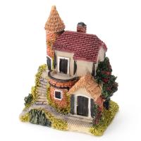 Casa de Resina Miniatura 2 Piezas Jardín de Hada Paisaje Micro Decoración de Jardín Casa Tema Random Color - details 5