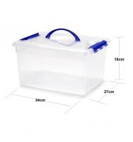 Caja de Almacenaje con todos tamaños plástico de alta calidad, reutilizable y reciclable resistente con tapa ,cierres y ruedas 5/12/16/25/30/31/35/36/46/55/56/57/61litros marca PlacticForte - details 1