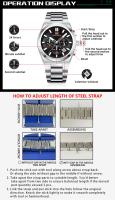 Reloj de Pulsera de Acero Inoxidable Estilo Casual Multifuncional Chronógrafo de Cuarzo - details 6