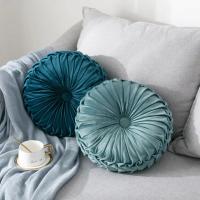 Decoración redonda de terciopelo, almohada suave decorativa de color liso para sofá, silla, dormitorio, regalo de inauguración del hogar - details 4
